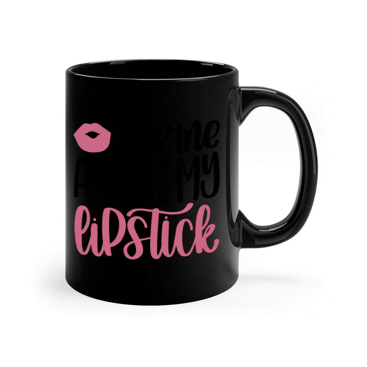 Ask Me About My Lipstick Style 142# Mug with a glossy finish and colorful handle, available in multiple colors.