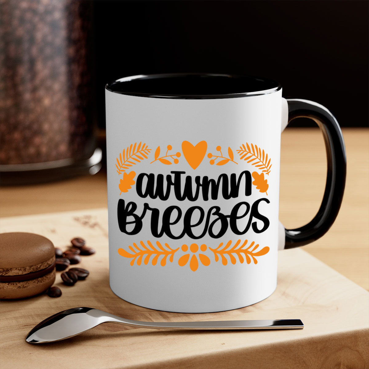 Autumn Breezes 474# Mug featuring a two-tone design with a colored handle and glossy finish, available in multiple colors.
