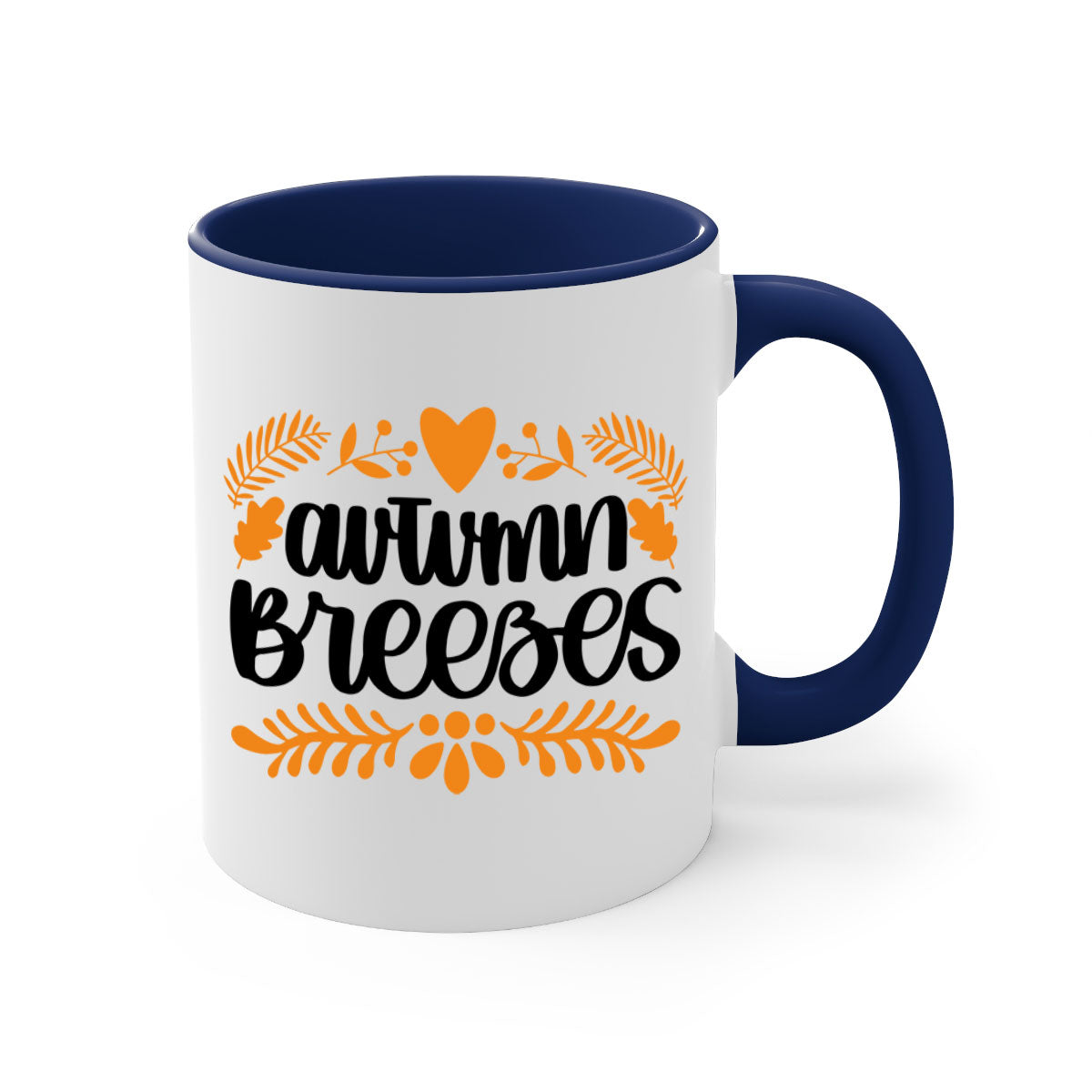 Autumn Breezes 474# Mug featuring a two-tone design with a colored handle and glossy finish, available in multiple colors.