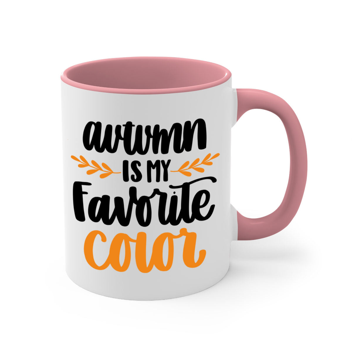 Autumn Is My Favorite Color Mug featuring a glossy finish, colored handle, and interior, available in multiple colors.