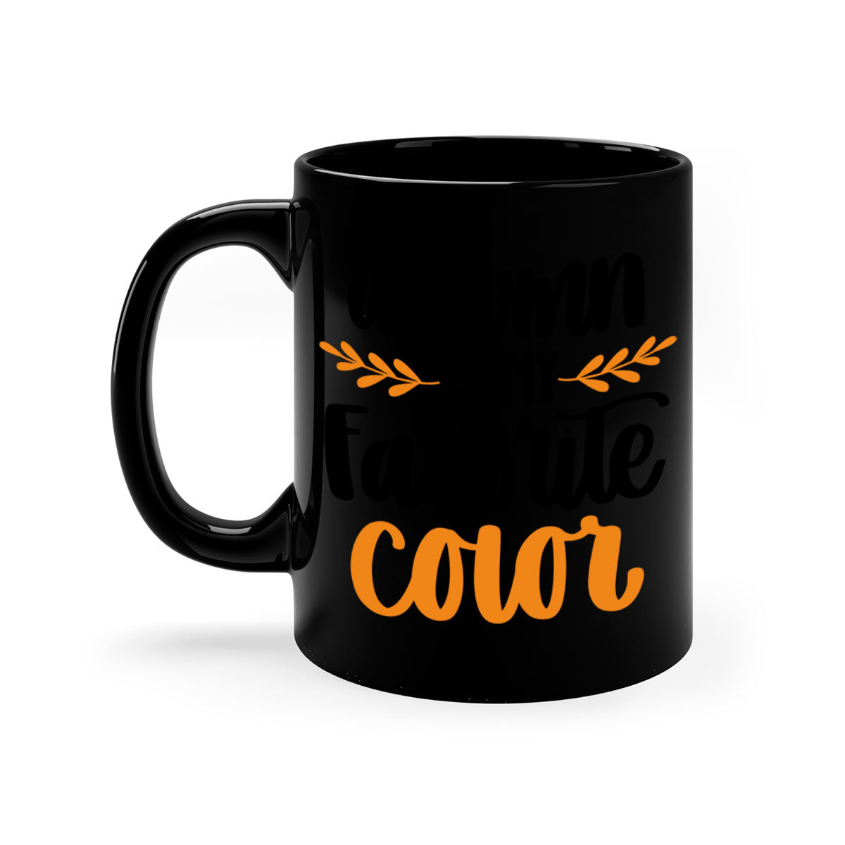 Autumn Is My Favorite Color Mug featuring a glossy finish, colored handle, and interior, available in multiple colors.