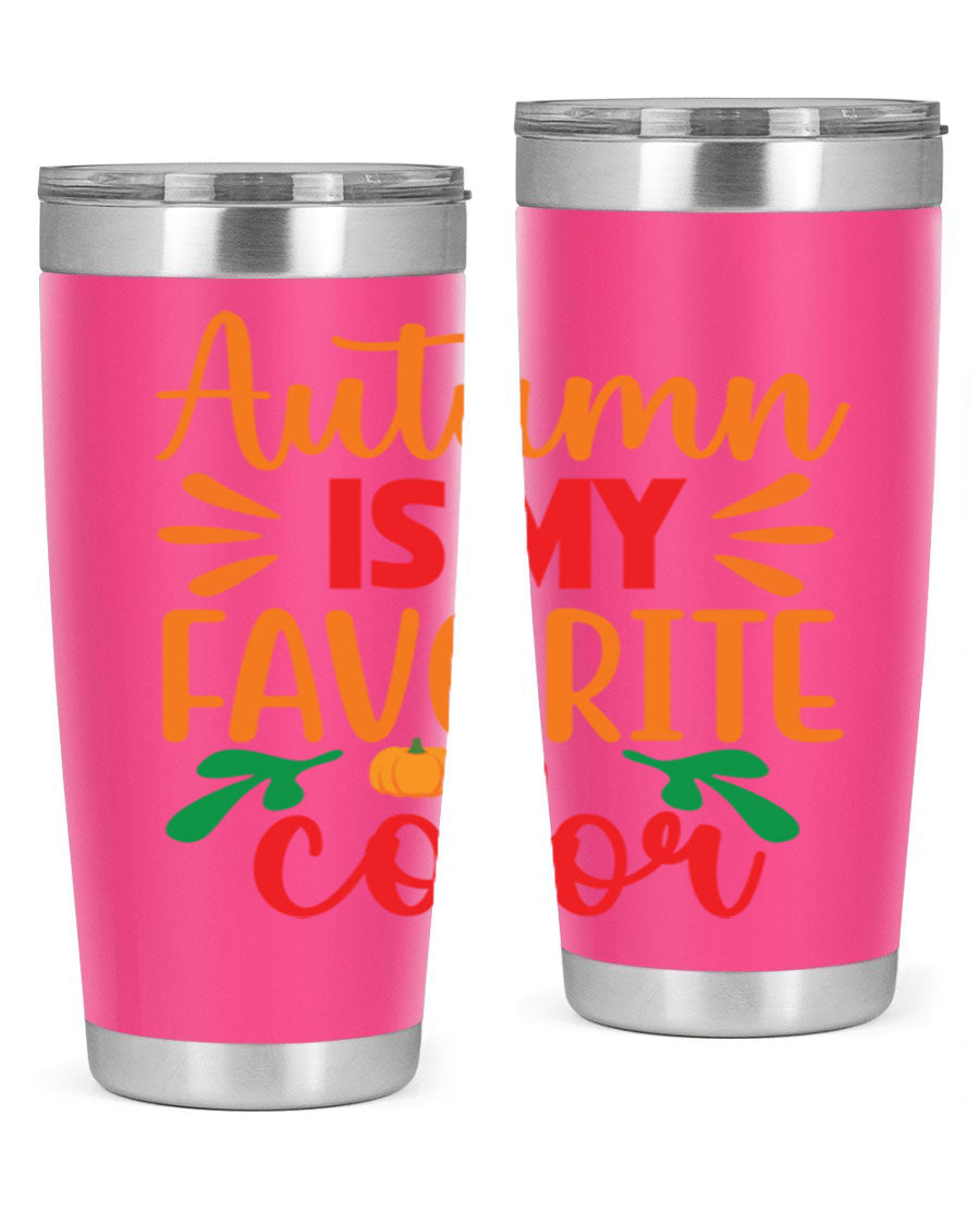 AutumnisMyFavoriteColor 41# Tumbler showcasing a stylish fall design, made of double wall vacuum stainless steel with copper lining.