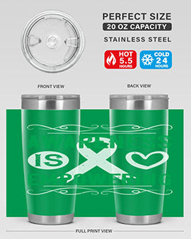 Awareness is Empowering Style 17# Tumbler in stainless steel with a vibrant design, perfect for hot and cold beverages.