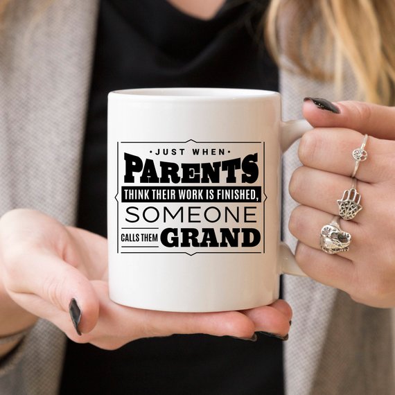 Funny coffee mug for grandpas with the phrase 'Someone Calls Them GRAND', crafted from high-quality ceramic.