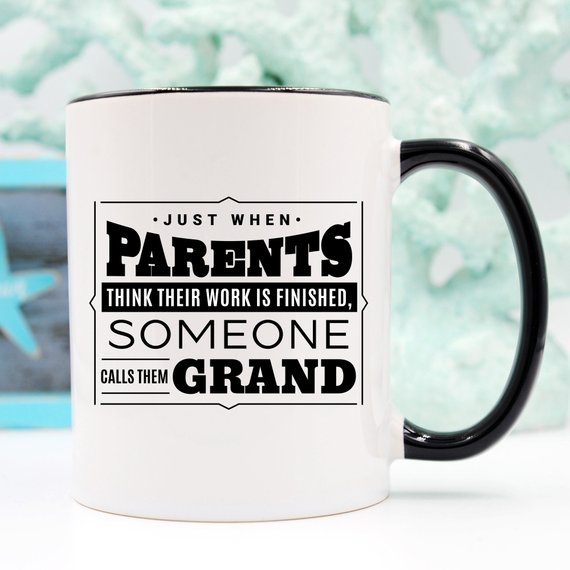Funny coffee mug for grandpas with the phrase 'Someone Calls Them GRAND', crafted from high-quality ceramic.