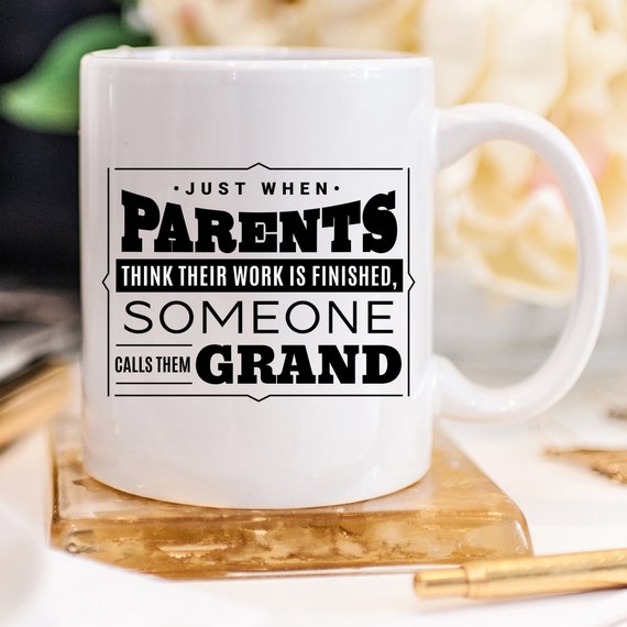 Funny coffee mug for grandpas with the phrase 'Someone Calls Them GRAND', crafted from high-quality ceramic.