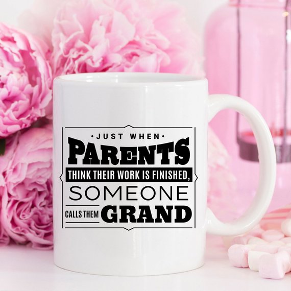 Funny coffee mug for grandpas with the phrase 'Someone Calls Them GRAND', crafted from high-quality ceramic.