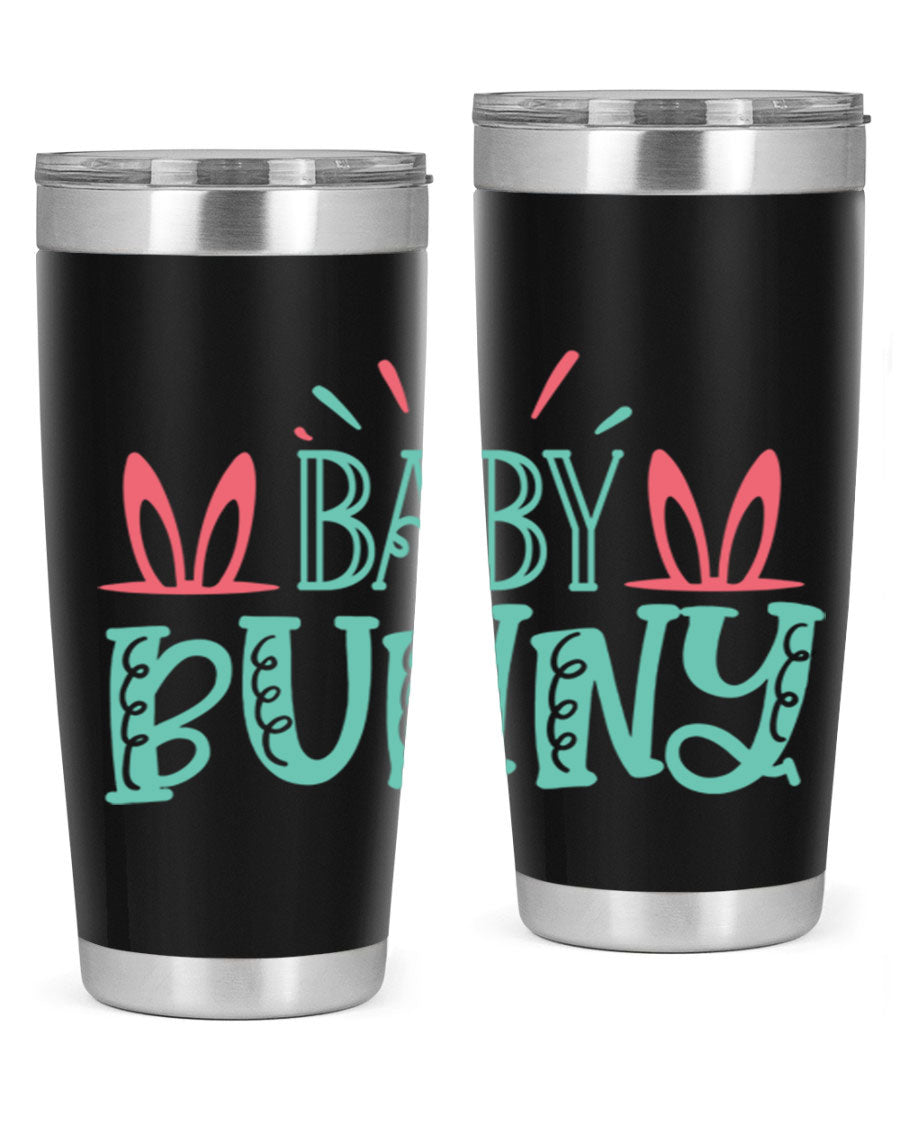 Baby Bunn 121# Easter Tumbler in 20oz and 30oz sizes, featuring double wall vacuum insulation and a stylish design.