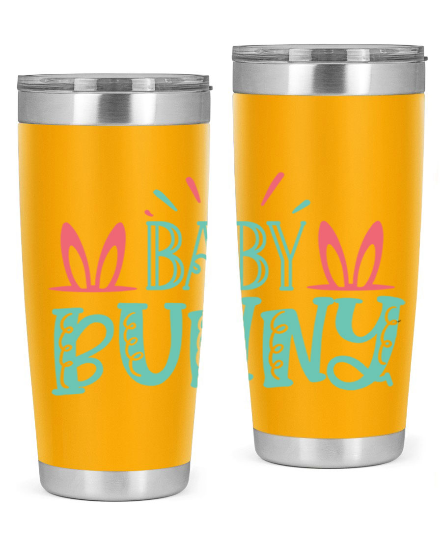 Baby Bunn 121# Easter Tumbler in 20oz and 30oz sizes, featuring double wall vacuum insulation and a stylish design.