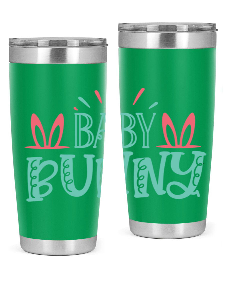 Baby Bunn 121# Easter Tumbler in 20oz and 30oz sizes, featuring double wall vacuum insulation and a stylish design.