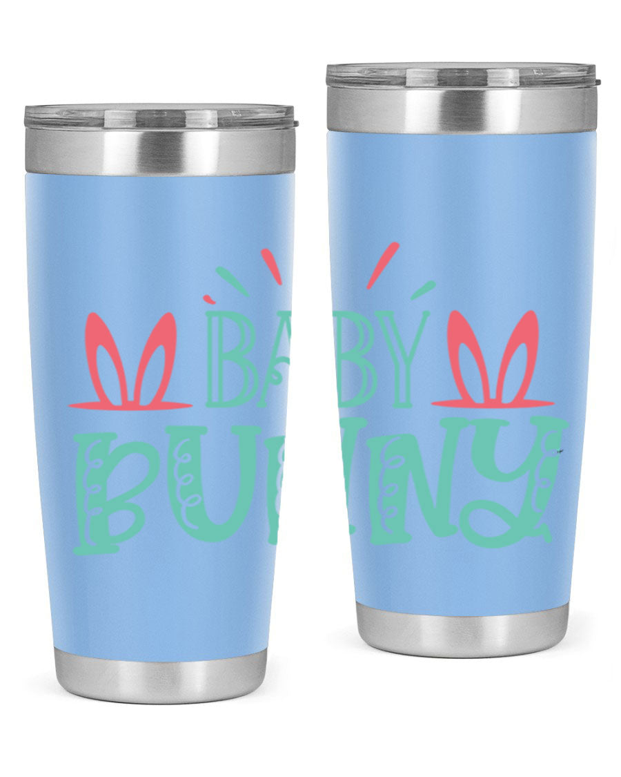 Baby Bunn 121# Easter Tumbler in 20oz and 30oz sizes, featuring double wall vacuum insulation and a stylish design.