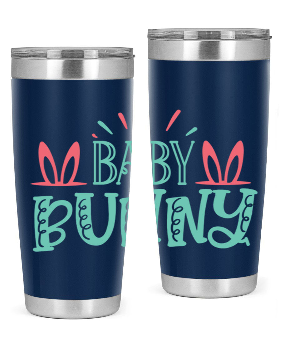 Baby Bunn 121# Easter Tumbler in 20oz and 30oz sizes, featuring double wall vacuum insulation and a stylish design.