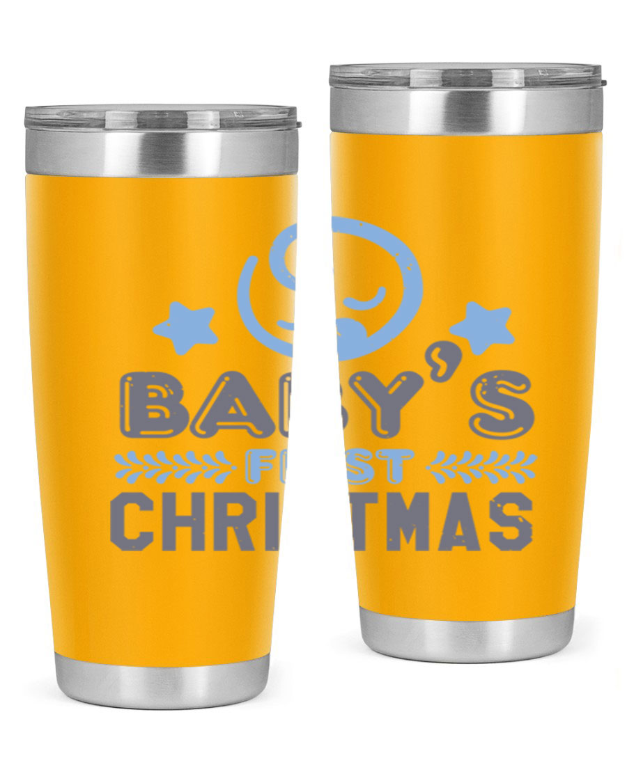 Baby First Christmas Style 2# tumbler, 20oz double wall vacuum stainless steel with festive design, perfect for hot and cold beverages.