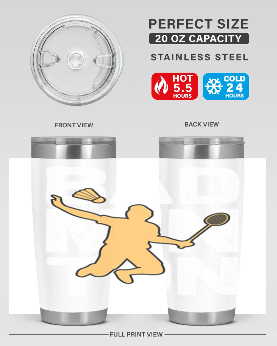 Bad 1452# 20oz stainless steel tumbler with copper lining and drink-thru lid, perfect for hot and cold beverages.