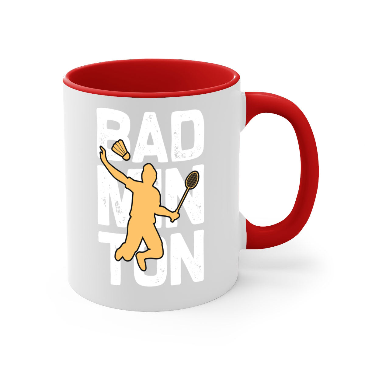 Bad 1452# two-tone ceramic mug with colored handle and glossy finish, available in multiple colors and sizes.