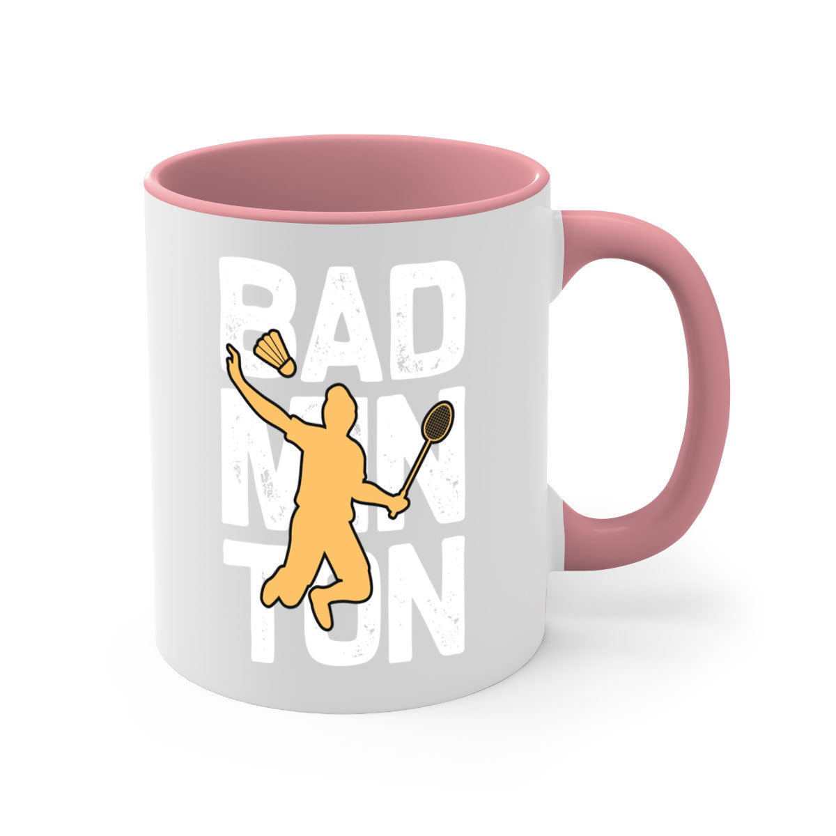 Bad 1452# two-tone ceramic mug with colored handle and glossy finish, available in multiple colors and sizes.
