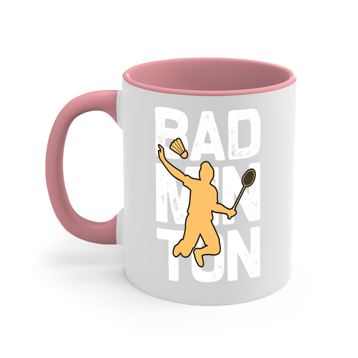 Bad 1452# two-tone ceramic mug with colored handle and glossy finish, available in multiple colors and sizes.