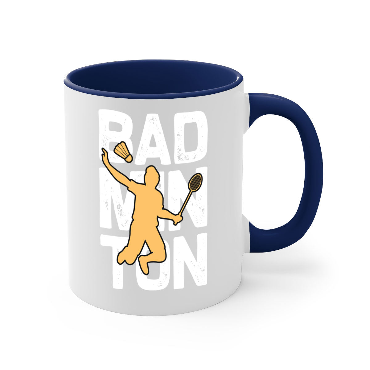 Bad 1452# two-tone ceramic mug with colored handle and glossy finish, available in multiple colors and sizes.