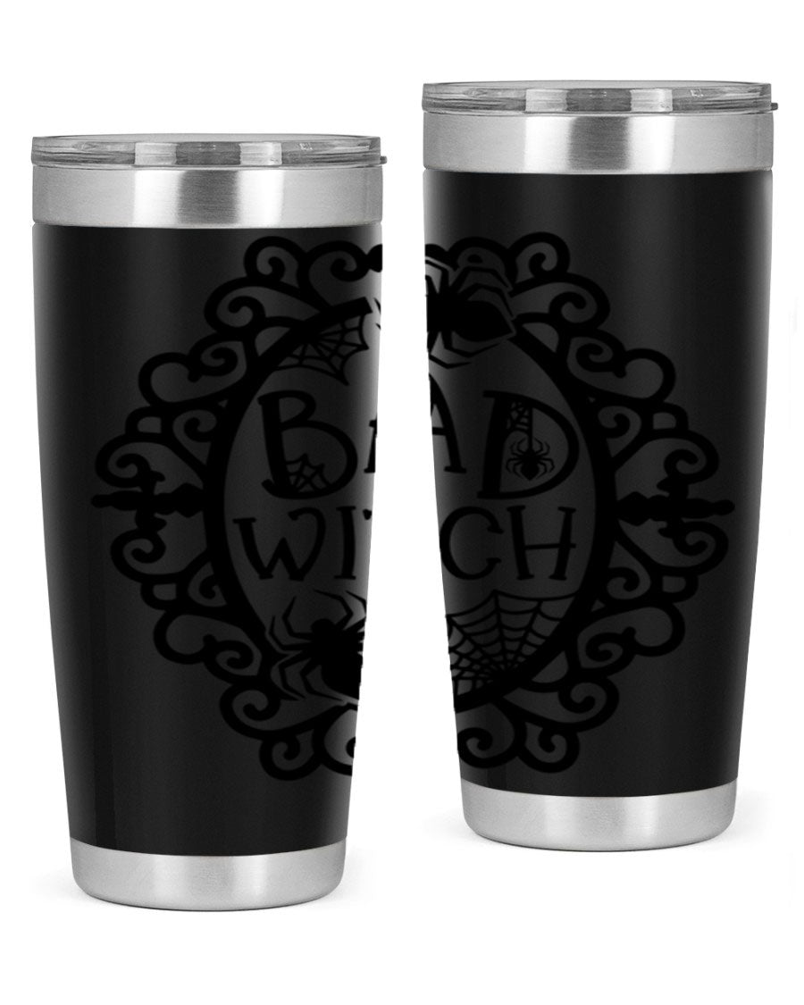Bad Witch 92# Halloween Tumbler in 20oz and 30oz sizes, featuring a stylish design with double wall vacuum insulation.