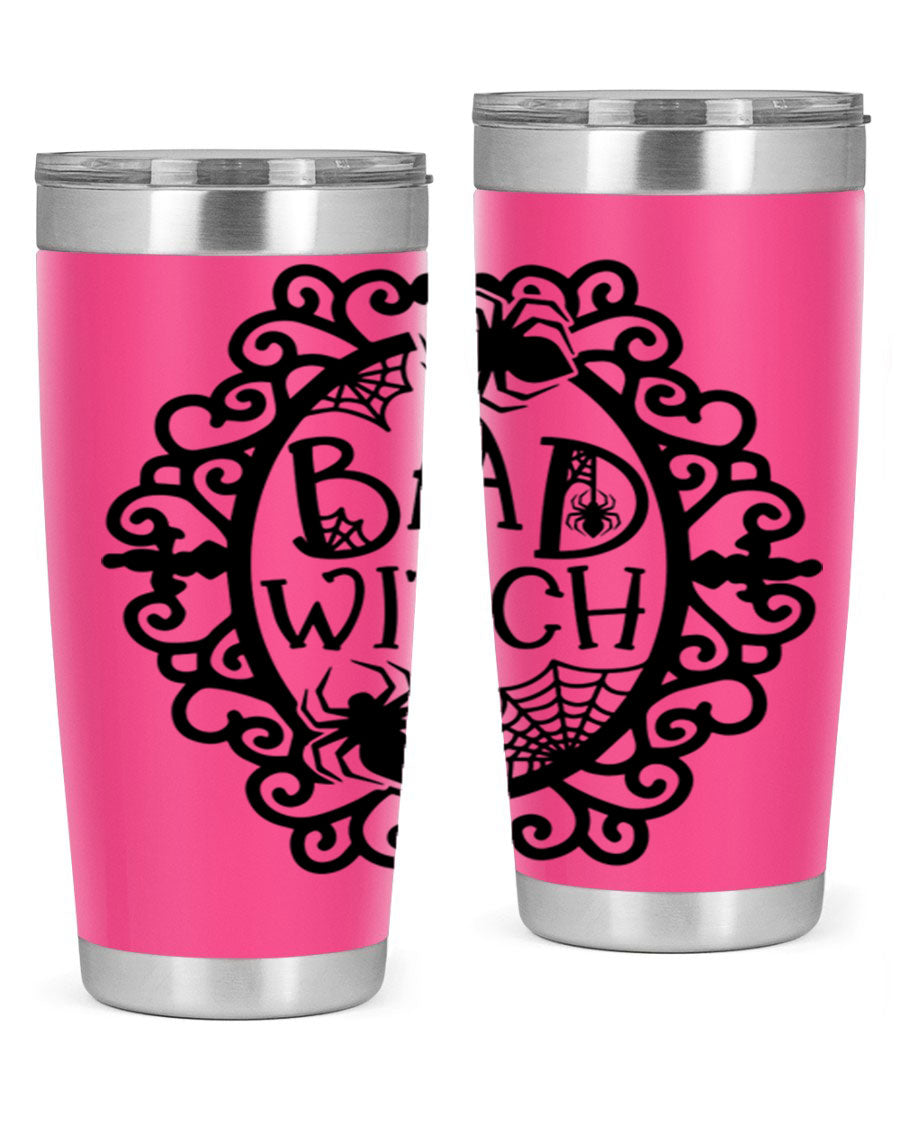 Bad Witch 92# Halloween Tumbler in 20oz and 30oz sizes, featuring a stylish design with double wall vacuum insulation.