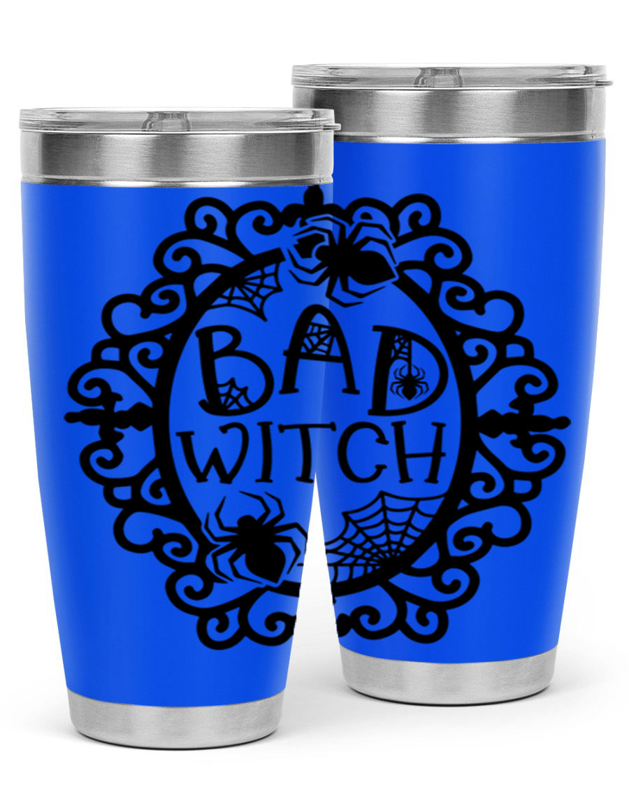 Bad Witch 92# Halloween Tumbler in 20oz and 30oz sizes, featuring a stylish design with double wall vacuum insulation.