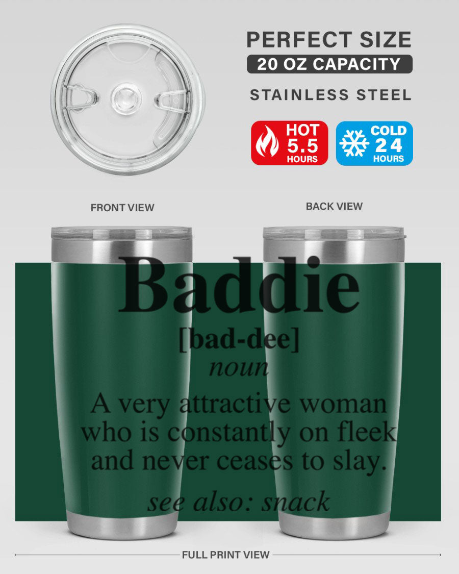 Baddie definition 269# cotton tank top featuring a stylish design in black words and phrases, perfect for casual wear.