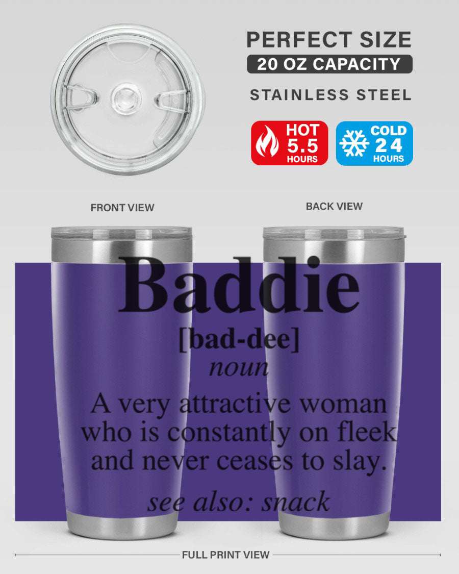 Baddie definition 269# cotton tank top featuring a stylish design in black words and phrases, perfect for casual wear.