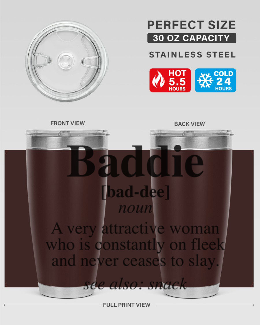 Baddie definition 269# cotton tank top featuring a stylish design in black words and phrases, perfect for casual wear.