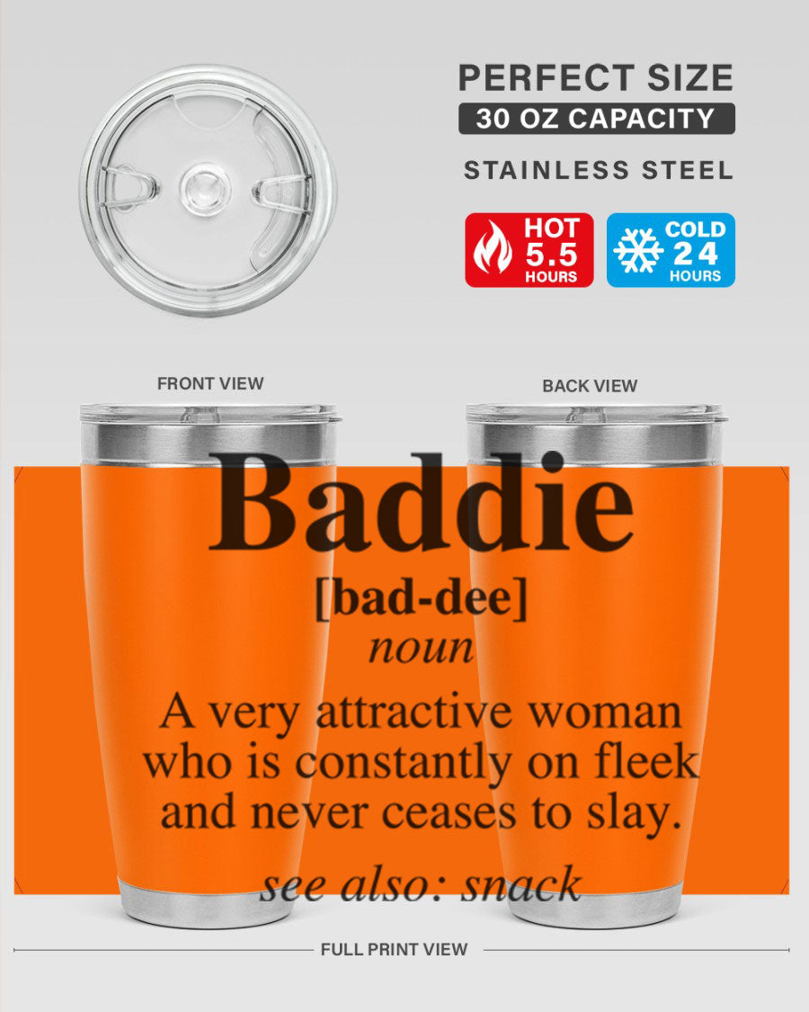 Baddie definition 269# cotton tank top featuring a stylish design in black words and phrases, perfect for casual wear.