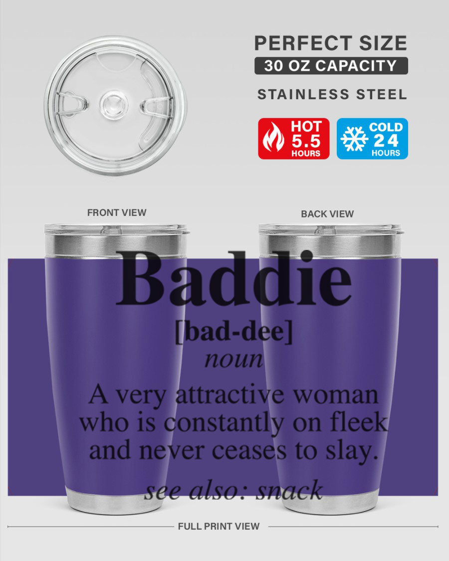 Baddie definition 269# cotton tank top featuring a stylish design in black words and phrases, perfect for casual wear.