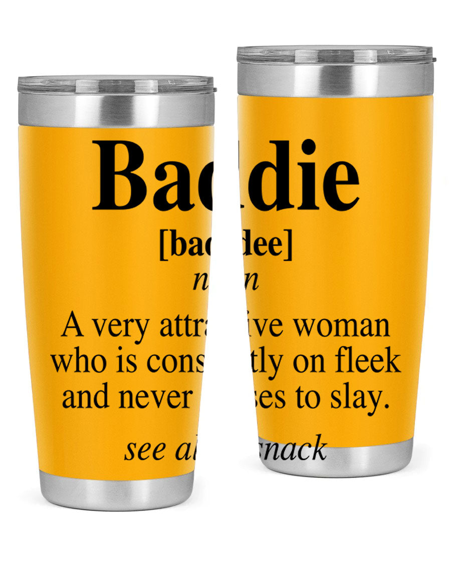 Baddie definition 269# cotton tank top featuring a stylish design in black words and phrases, perfect for casual wear.