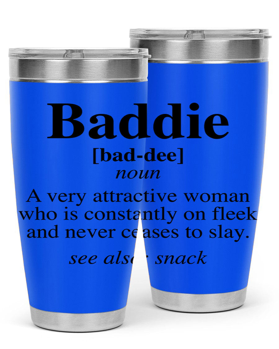 Baddie definition 269# cotton tank top featuring a stylish design in black words and phrases, perfect for casual wear.