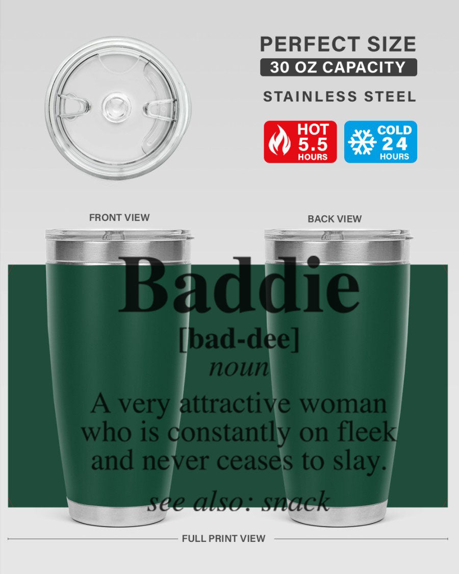 Baddie definition 270# cotton tank top featuring bold black words and phrases, perfect for casual wear.