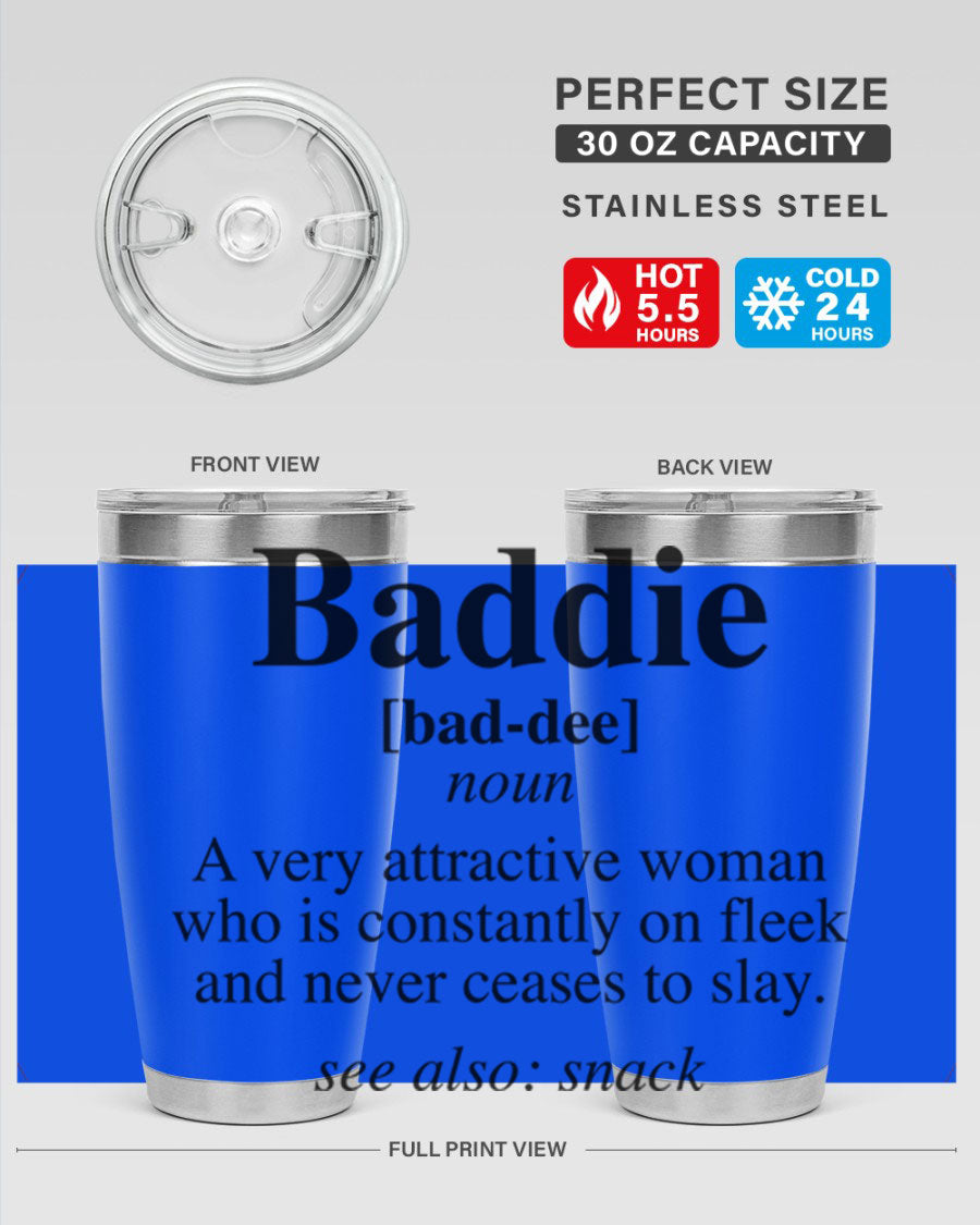 Baddie definition 270# cotton tank top featuring bold black words and phrases, perfect for casual wear.