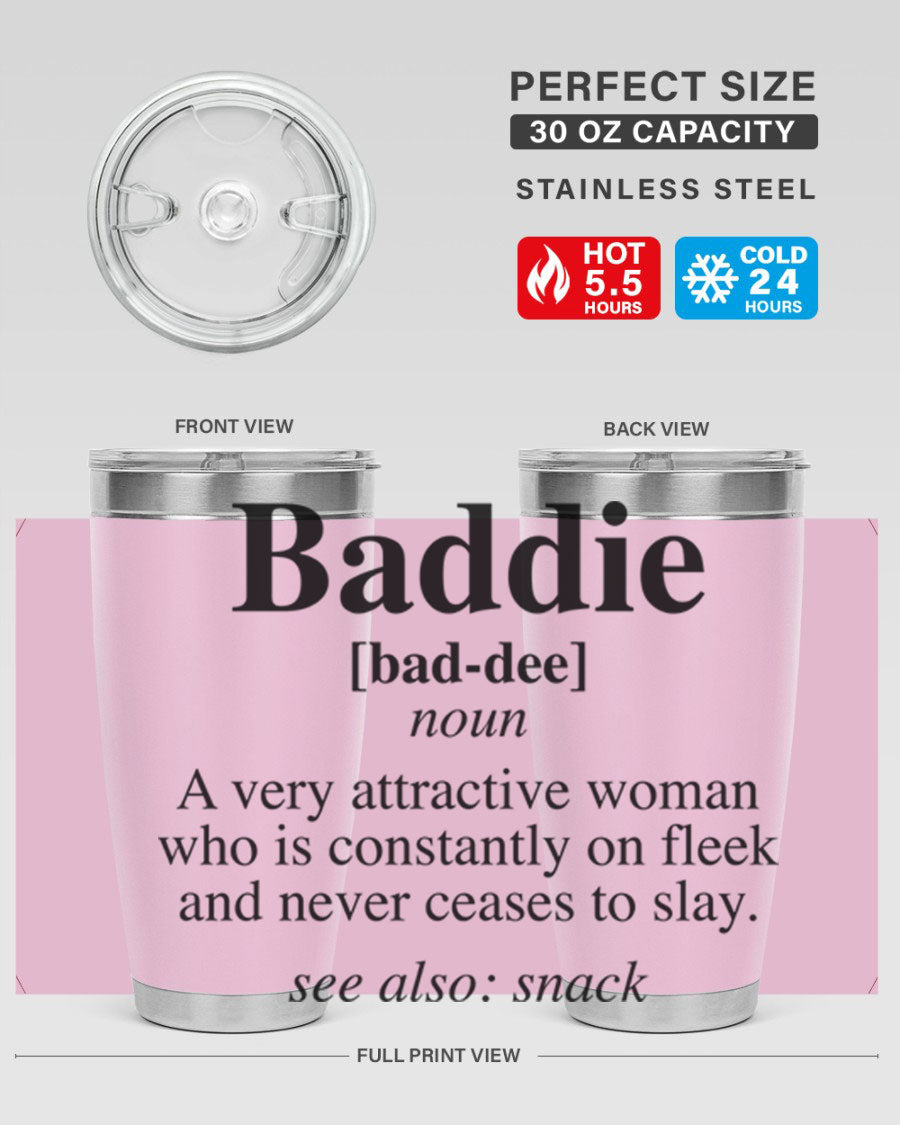 Baddie definition 270# cotton tank top featuring bold black words and phrases, perfect for casual wear.