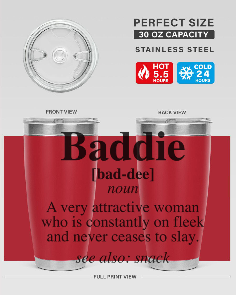 Baddie definition 270# cotton tank top featuring bold black words and phrases, perfect for casual wear.