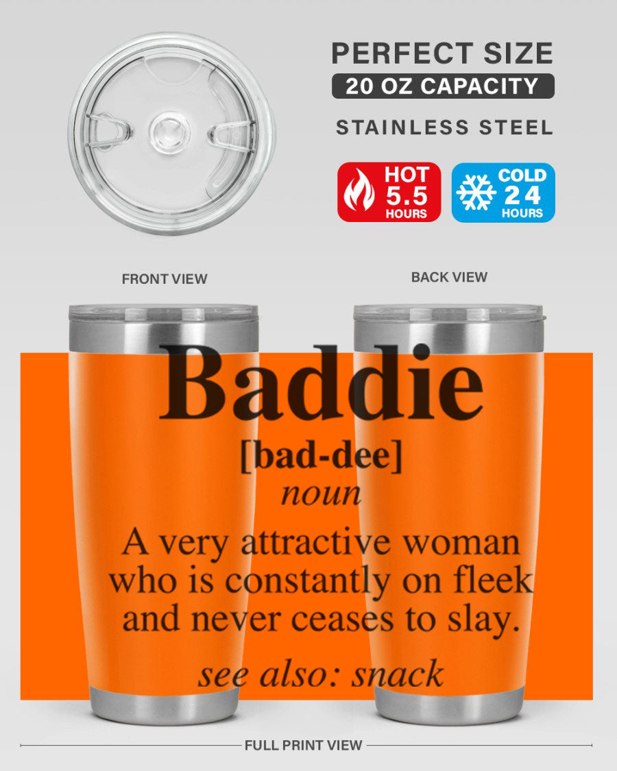 Baddie definition 270# cotton tank top featuring bold black words and phrases, perfect for casual wear.