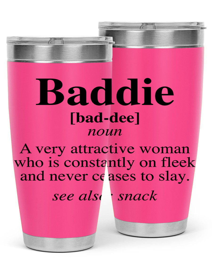 Baddie definition 270# cotton tank top featuring bold black words and phrases, perfect for casual wear.