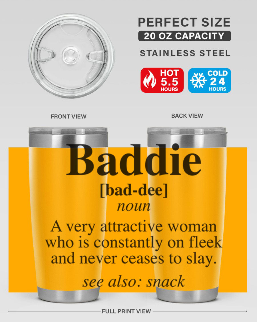 Baddie definition 270# cotton tank top featuring bold black words and phrases, perfect for casual wear.