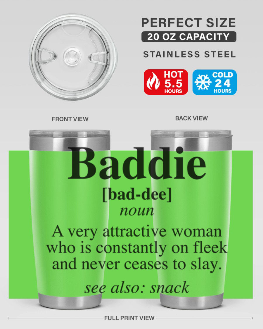 Baddie definition 270# cotton tank top featuring bold black words and phrases, perfect for casual wear.