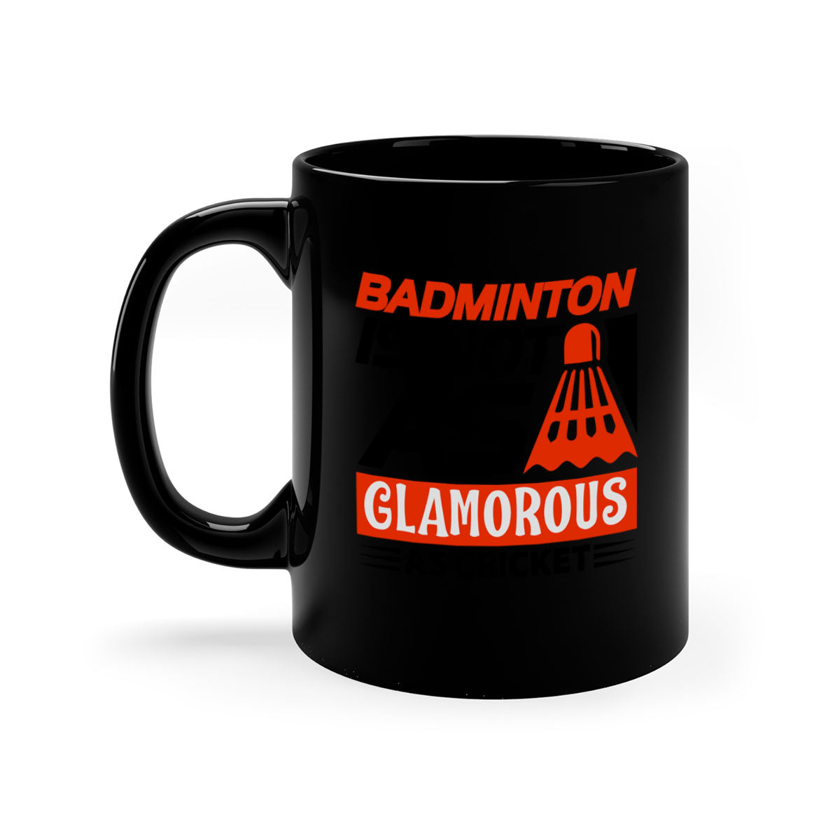Badminton is not as 1451# Mug with colorful handle and interior, showcasing glossy ceramic finish.