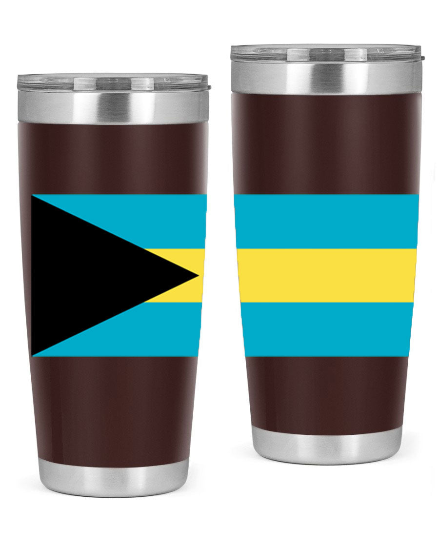 Bahamas 186# Tumbler in 20oz and 30oz sizes, showcasing double wall vacuum stainless steel design with vibrant colors.