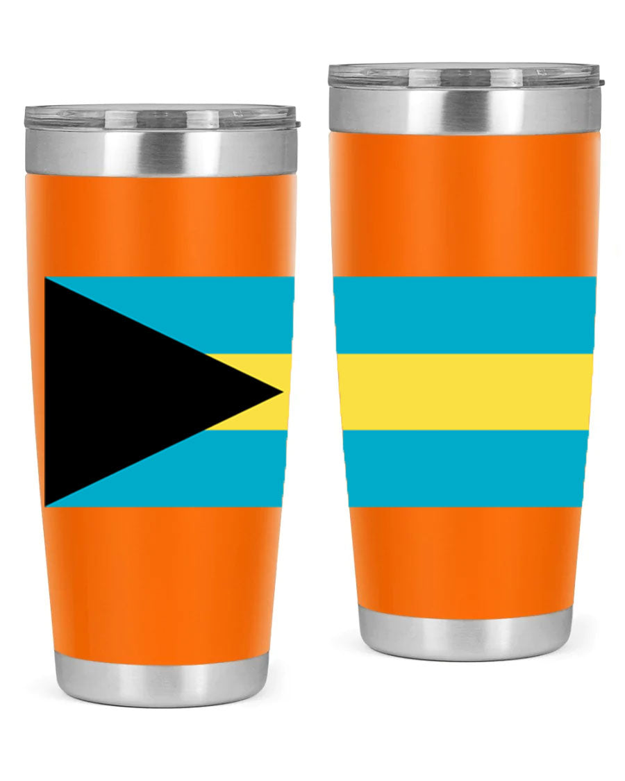 Bahamas 186# Tumbler in 20oz and 30oz sizes, showcasing double wall vacuum stainless steel design with vibrant colors.