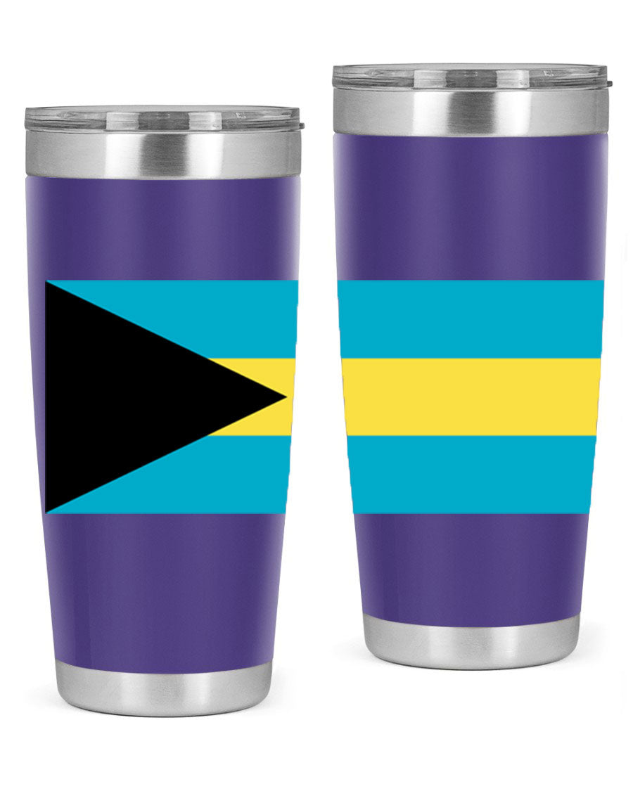 Bahamas 186# Tumbler in 20oz and 30oz sizes, showcasing double wall vacuum stainless steel design with vibrant colors.