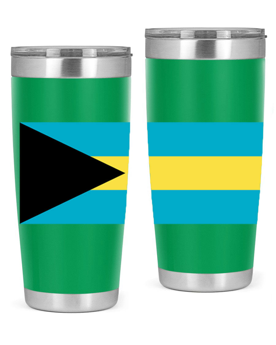 Bahamas 186# Tumbler in 20oz and 30oz sizes, showcasing double wall vacuum stainless steel design with vibrant colors.
