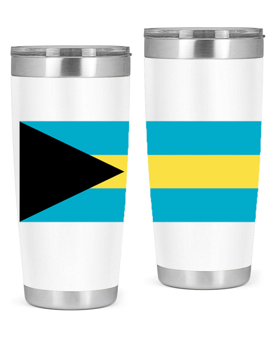 Bahamas 186# Tumbler in 20oz and 30oz sizes, showcasing double wall vacuum stainless steel design with vibrant colors.