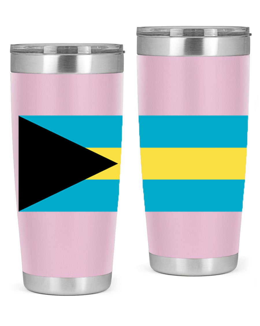 Bahamas 186# Tumbler in 20oz and 30oz sizes, showcasing double wall vacuum stainless steel design with vibrant colors.