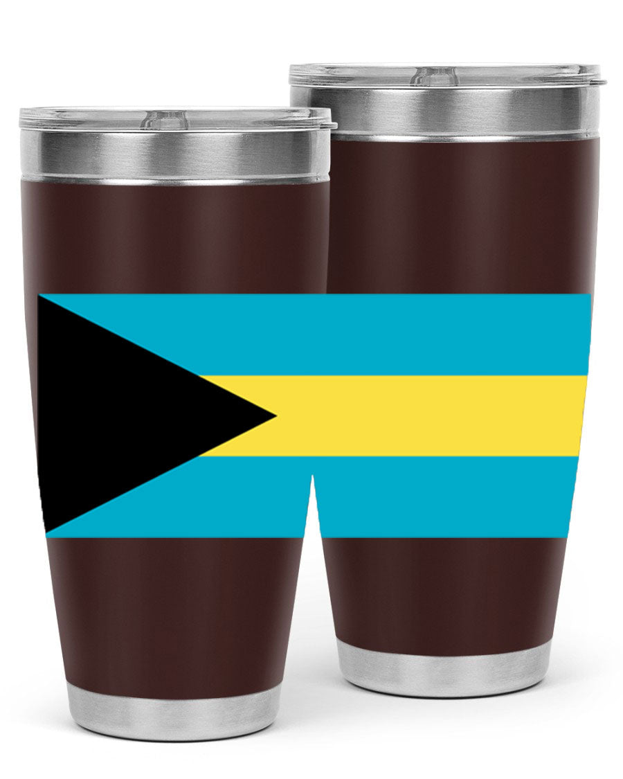 Bahamas 186# Tumbler in 20oz and 30oz sizes, showcasing double wall vacuum stainless steel design with vibrant colors.