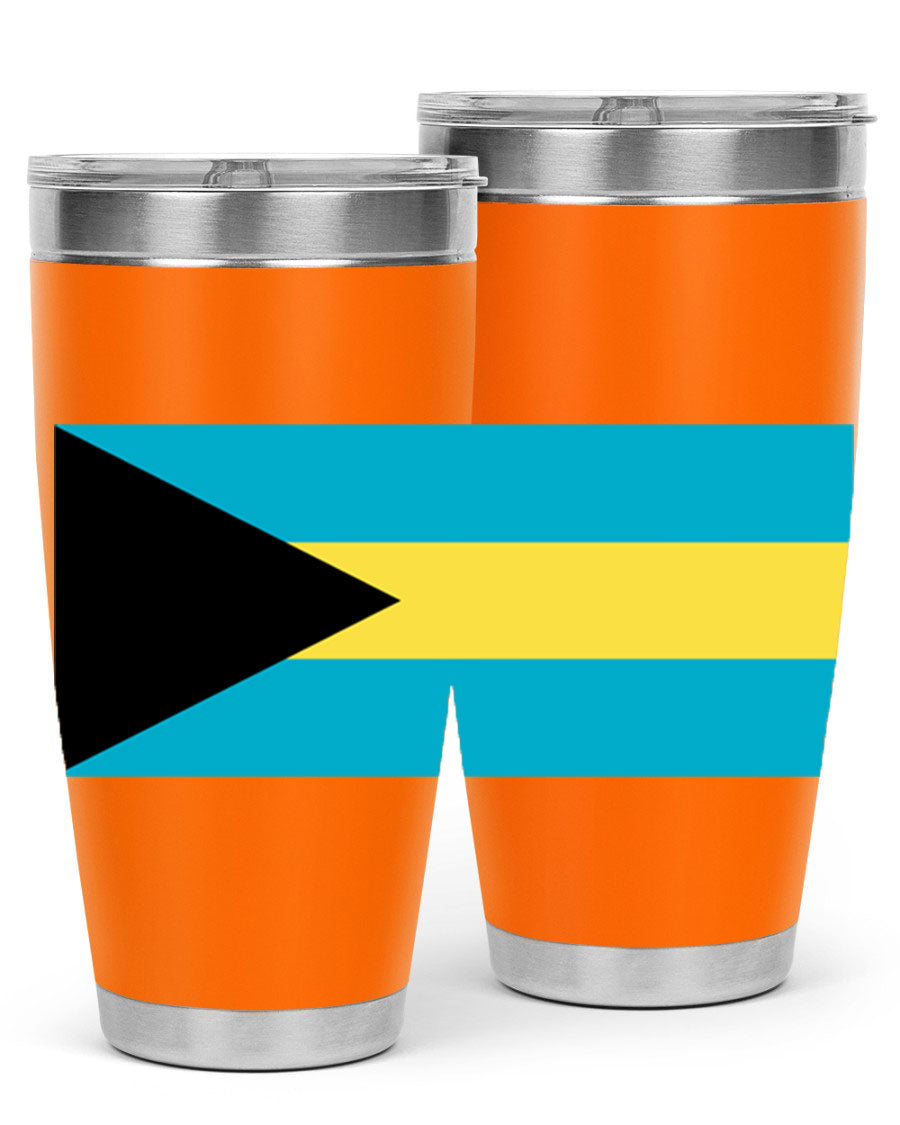Bahamas 186# Tumbler in 20oz and 30oz sizes, showcasing double wall vacuum stainless steel design with vibrant colors.