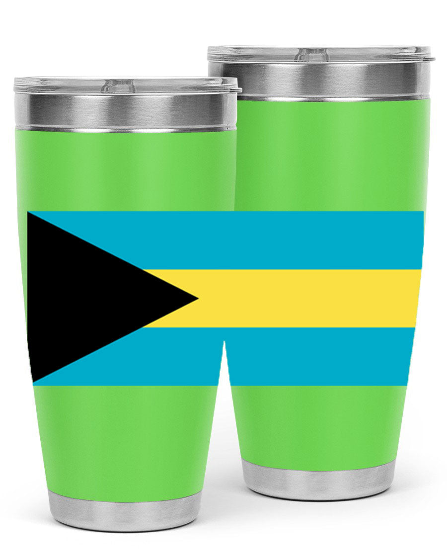 Bahamas 186# Tumbler in 20oz and 30oz sizes, showcasing double wall vacuum stainless steel design with vibrant colors.